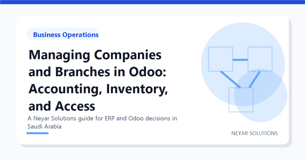 Managing Companies and Branches in Odoo: Accounting, Inventory, and Access
