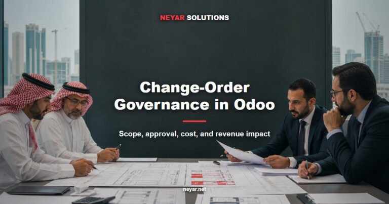 Construction change-order governance in Odoo